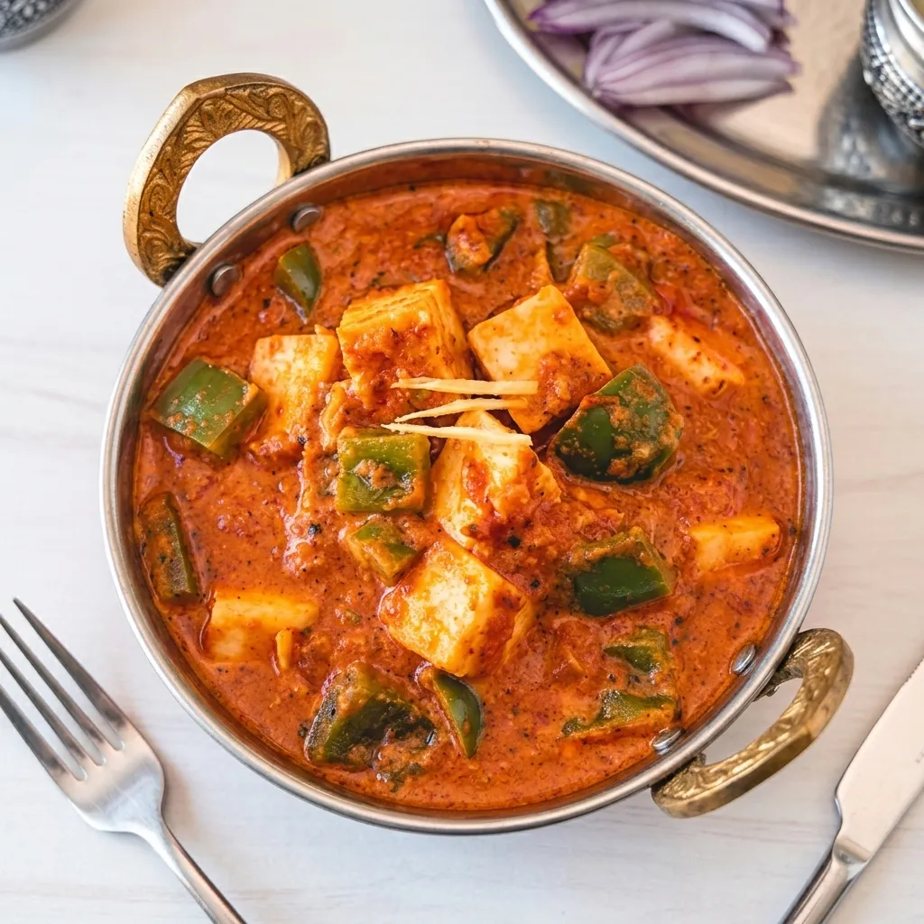 Kadhai Paneer — authentic Indian vegetarian curry at Taste of Hakka & Thakali Kitchen & Bar, Edmonton