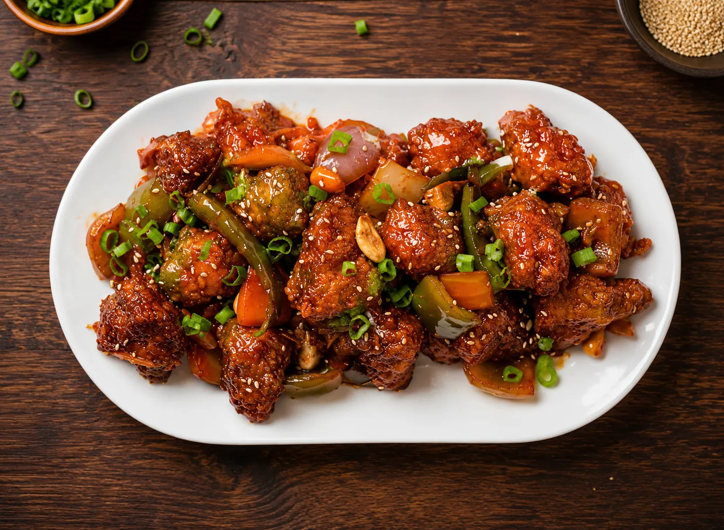 Chili Chicken — Indo-Chinese Hakka dish at Taste of Hakka & Thakali Kitchen, Edmonton
